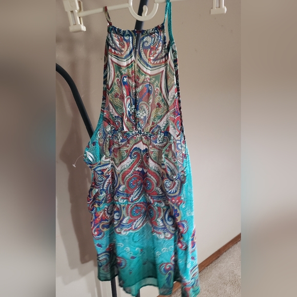 $13 TANK SALE.   Turquoise Halter Top NWOT - Picture 2 of 6